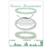 ZENGSING Beads Bracelets for Women, Natural Stone Crystal Bracelets, Adjustable Crystal Bracelet Gemstone Stone Bracelet for Christmas Valentine's Day Birthday Gifts, Standard, Stone, No Gemstone