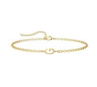 ZENGSING Gold Plated Initial Bracelets for Women Girls Letter Initial Bracelet Adjustable A-Z Capital Initial Charm Bracelet Gold Bracelet Gifts for Womens Girls (G)