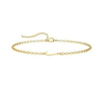 ZENGSING Gold Plated Initial Bracelets for Women Girls Letter Initial Bracelet Adjustable A-Z Capital Initial Charm Bracelet Gold Bracelet Gifts for Womens Girls (J)