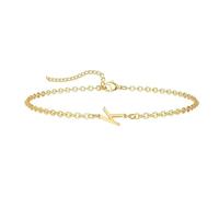 ZENGSING Gold Plated Initial Bracelets for Women Girls Letter Initial Bracelet Adjustable A-Z Capital Initial Charm Bracelet Gold Bracelet Gifts for Womens Girls (K)