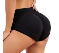 ZENGSING Women Butt Lifter Shapewear, Fake Butt Lifter Padded, Hip Enhancer Control Panties, Seamless Body Shaper Underwear, Tummy Control Boyshort Underwear (UK, Alpha, M, Regular, Regular, Black)