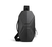 ZengSong Men's Functional Chet Bag Pc Hard Shell Messenger Sports Men's Shoulder Messenger Bag for Men Tactical Cross Bags WaterProof Anti Theft(黑色)