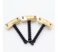 ZENGXUE 1 Set 3 Pcs Bridge Saddles Vintage Brass Compensated Saddles Bridge Parts Replacement (Color : Black screw Saddles)