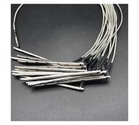 ZENGXUE 10 Pcs 6 String Acoustic Guitar Bridge Saddle Rod Piezo Folk Guitarra EQ Under Saddle Pickup Piezo Transducer Piezo Guitar Pickup Acoustic (Color : Silver Piezo x10pcs)