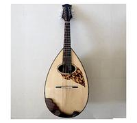 ZENGXUE All Wood American Mandolin Guitar Japanese Mandolin 8- string Piano Tibetan Musical Instrument Raw Wood Color Mandolin Musical Instrument