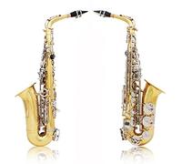 ZENGXUE Alto Saxophone Glossy Brass Engraved Eb E-Flat Natural White Shell Button With Case Belt Brush Sax Beginners Kit