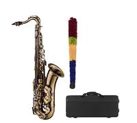 ZENGXUE Antique Finish Bb Tenor Saxophone White Shell Keys Woodwind Instrument With Carry Case Gloves Sax Beginners Kit