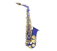 ZENGXUE Blue Alto Saxophone Eb E Flat Brass Lacquered Gold With Case Woodwind Musical Instrument Accessories Sax Beginners Kit