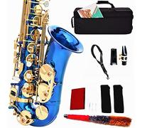 ZENGXUE E Alto Drop Sachs Blue Of The Gold-bonded Beginners The Saxophone Sax Beginners Kit