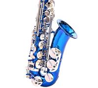 ZENGXUE E- flat Alto Saxophone Sky Blue Tube Body Nickel Silver Key Sax Beginners Kit