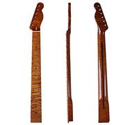ZENGXUE Electric Guitar Neck Electric Guitar Neck Maple One Piece Wood High Gloss Finish Brown Neck 22 Frets