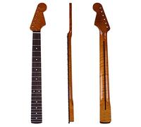 ZENGXUE Electric Guitar Neck Flame Maple Electric Guitar Neck Yellow Glossy Wood Neck Rosewood Fretboard 22 Frets