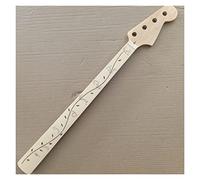ZENGXUE Electric Guitar Neck Fretless Maple 20 Frets For PB Bass Guitar Neck Part 4 String Maple Fingerboard Vine Inlay