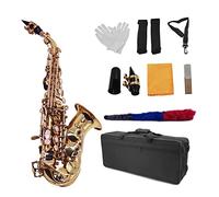 ZENGXUE Glossy Brass Engraved Alto Saxophone Eb E-Flat Natural White Shell Button Wind Instrument Sax Beginners Kit (Color : Gold)