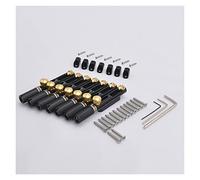 ZENGXUE Stainless Steel Headless Guitar Bridge/Single Bridge For 6/7/8 Strings Bridge Parts Replacement (Color : Black 7 Pieces-2)