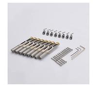 ZENGXUE Stainless Steel Headless Guitar Bridge/Single Bridge For 6/7/8 Strings Bridge Parts Replacement (Color : Silver 8 Pieces-1)