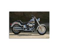 ZENGYL Extreme Sport Racing Motorcycle Poster Harley Davidson FLSTF Fat Boy Poster Decorative Painting Canvas Wall Posters And Art Picture Print Modern Family Bedroom Decor Posters 12x18inch(30x45cm)