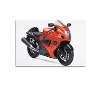 ZENGYL Extreme Sport Racing Motorcycle Poster Orange Suzuki Hayabusa Poster Decorative Painting Canvas Wall Posters And Art Picture Print Modern Family Bedroom Decor Posters 12x18inch(30x45cm)