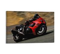 ZENGYL Extreme Sport Racing Motorcycle Poster Suzuki Hayabusa Red Poster Decorative Painting Canvas Wall Posters And Art Picture Print Modern Family Bedroom Decor Posters 12x18inch(30x45cm)