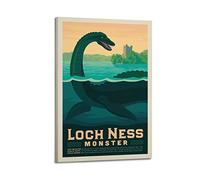 ZENGYL Vintage Mythical Poster Loch Ness Monster Poster Decorative Painting Canvas Wall Posters And Art Picture Print Modern Family Bedroom Decor Posters 24x36inch(60x90cm)