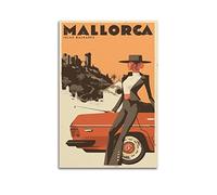 ZENGYL Vintage Posters Mallorca-1 Poster Decorative Painting Canvas Wall Posters And Art Picture Print Modern Family Bedroom Decor Posters 24x36inch(60x90cm)