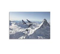 ZENGYL War Posters F18 And Airbus A380 Poster Decorative Painting Canvas Wall Posters And Art Picture Print Modern Family Bedroom Decor Posters 16x24inch(40x60cm)