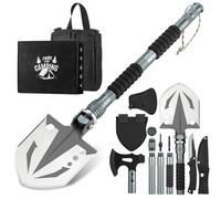 ZENHOSIT Survival Shovel with Camping Axe: Multifunctional Tactical Gear for Outdoor Adventure - 180 Degree Folding Camping Shovel Multi-Tool with Carry Pouch for Outdoor Camping Hiking
