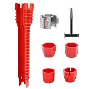 ZenHuaXinTon Plumbing Tools 12-in-1 Sink Wrench Set, tap Spanner Set, Multi-Functional Tap Spanner with Ergonomic Anti-Slip Grip for Basin, Bathroom & Kitchen Faucet Installation & Repairs