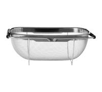 Zenigo Over Sink Drainer Expandable Black Handles Wire Mesh Kitchen Colander