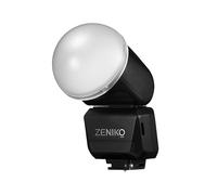 ZENIKO RF12M Mini On-Camera Flash - GN12 Manual Flash with Rotatable Head, Universal Single-Contact Mount, Built-in Diffuser, Compact Flash for DSLR & Mirrorless Cameras (Entry-Level Photography)