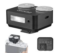 ZENIKO ZA-12 Dual Dial Retro Mini Flash - 2.5s Recycle, 7-Level Power, 400 Shots Single-Contact hotshoe Camera Flash for Fujifilm XM5/XT3, Sony A7M3, Ricoh GR3/4 Camera(Black)