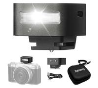 Zeniko ZF08 Mini Camera Flash Speedlite- On Camera Flash GN16, 5 Power Levels, CCT 6500k ±200k with Universal Hot Shoe Mount ＜3s Fast Recycling for Sony/Canon/Nikon/Panasonic/Olympus(Black,ZF08)