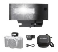 ZENIKO ZF08 Miniature Camera Flash, 5-Step Flash Power Adjustment, CCT 6500K ± 200K, Compatible with Sony/Canon/Fuji/Nikon Cameras with Contact Hotshoe Interface（Black）