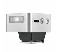 ZENIKO ZT08 N Mini TTL Attachment Flash for Nikon Cameras (i-TTL) 28 mm Wide Angle, USB-C Charging, 47 g, Retro Design with OLED Display, 740 Full Flashes, Fast Recycle Time (Silver)