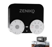 Zeniko ZT12F Retro Mini Flash for FX Cameras, Miniature Flash with Double Dial USB-C Charging, Xenon Light (5600K), Diffuser Included Black