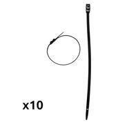Zenitech 121066 Set of 10 Cable Ties Black