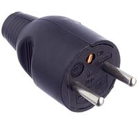 Zenitech DIO043063 2-Pole Male Plug + Earth Straight Output Black, 1 Pack