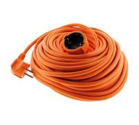 Zenitech, Flexible Extension Cable Schuko H05VVF 3G1,5 mm² 10 m Orange, Abrasion Resistant Extension Cable, PVC Jacket, Private and Commercial use, Complies with European Standards