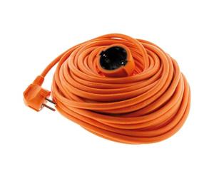 Zenitech, Flexible Extension Cable Schuko H05VVF 3G1,5 mm² 10 m Orange, Abrasion Resistant Extension Cable, PVC Jacket, Private and Commercial use, Complies with European Standards