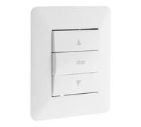 Zenitech - Roller Shutter Control 2300W 10A - Ready to Install recessed Installation - Compact Motor and Clip-on Bracket - Millimeter Adjustment - White - 86x86mm