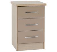 Zenith 3 Drawer Bedside Cabinet Oyster