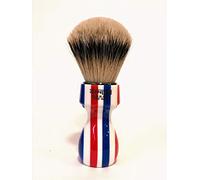 Zenith Barber Pole Shaving Brush with 100% Real Silver-Tip Badger Hair - Badger - Made in Italy
