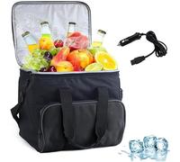 Zenith Bloom 15L Portable Electric Cooler Bag - 12V DC Car Cooler/Warmer 2-in-1, Leak-Proof Energy-Saving Cool Box with Shoulder Strap/Storage Pocket for Camping, Travel, Picnic, RV & Truck