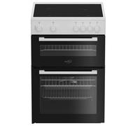 Zenith ZET605W 60cm Twin Cavity Electric Cooker in White Ceramic Hob 6