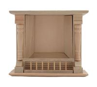 ZenithAur 1:12 Scale Dollhouse Fireplace with Exquisite Craftsmanship for Miniature Dollhouse Living Room Decor, Enhances Imaginative Play Scenes, Solid Birch Wood Design