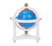 ZenithAur 1/12 scale dollhouse globe for miniature scenes, a detailed miniature dollhouse decor globe ideal for living room or study furniture collections, (White)