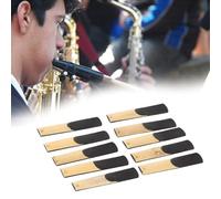 ZenithAur 1.5 Strength Saxophone Reeds Bamboo Replacement, 10Pcs for Tenor Sax Musical Instrument Accessories