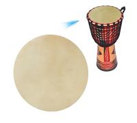 ZenithAur 2 Pcs Bongo Drum Head made from Faux Buffalo Leather, a replacement Clear Sound Drum Head and durable accessory for your African bongo drums setup (9.0 inches)
