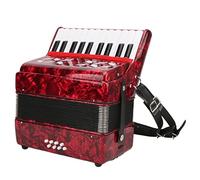 ZenithAur 22 Key Accordion 8 Bass Piano Accordion Professional Educational Musical Instrument with Adjustable Strap for Beginners and Students 12.4 x 11.6 x 5.7in