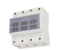 ZenithAur 3 Phase DIN Rail Voltmeter Ammeter, AC230-300V Digital Electricity Monitor, Automatic Overvoltage Overcurrent Protector for Home Use (40A)